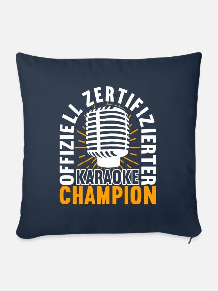 Karaoke Karaokeabend - Sofakissen mit Füllung 45 x 45 cm - Navy