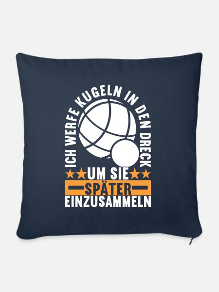 Boule Boulespieler - Sofakissen mit Füllung 45 x 45 cm - Navy