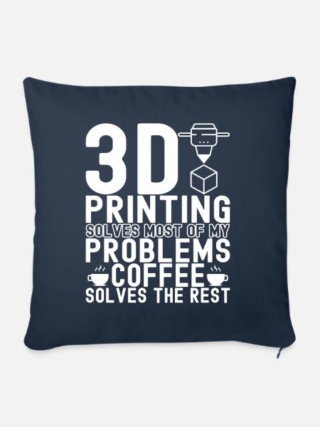 3 D Drucken - Sofakissen mit Füllung 45 x 45 cm - Navy