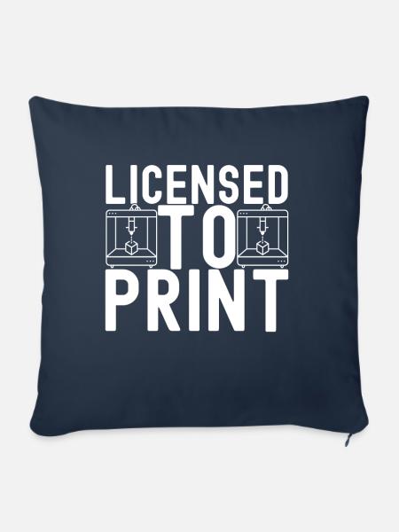 3 D Drucken - Sofakissen mit Füllung 45 x 45 cm - Navy