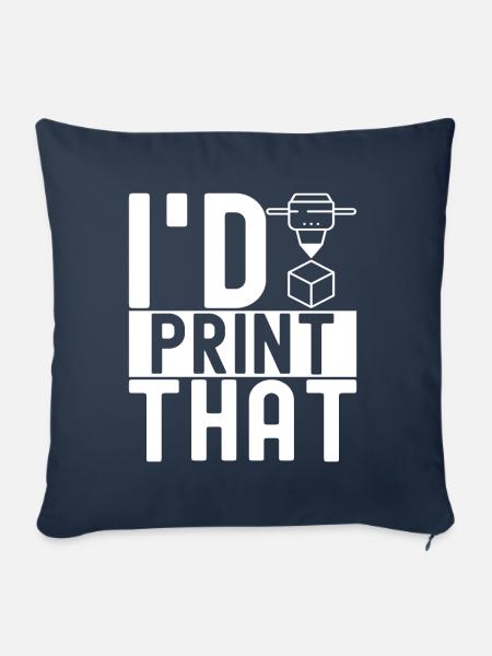 3 D Drucken - Sofakissen mit Füllung 45 x 45 cm - Navy