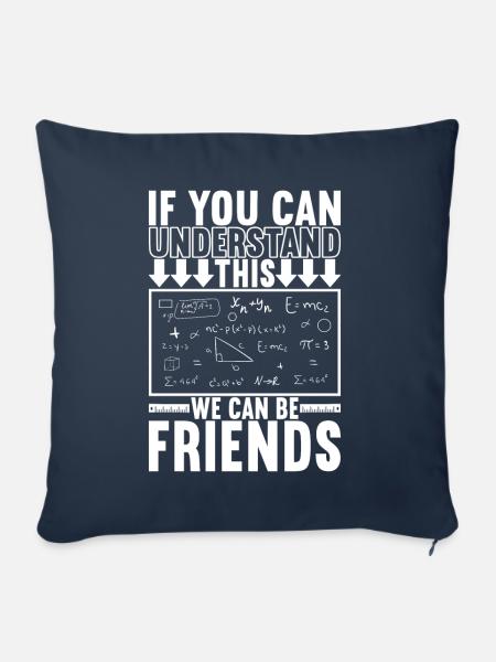 Mathe Mathelehrer - Sofakissen mit Füllung 45 x 45 cm - Navy