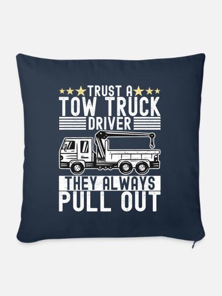 Abschleppwagen Abschleppdienst - Sofakissen mit Füllung 45 x 45 cm - Navy