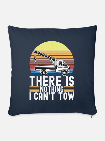 Abschleppwagen Abschleppdienst - Sofakissen mit Füllung 45 x 45 cm - Navy
