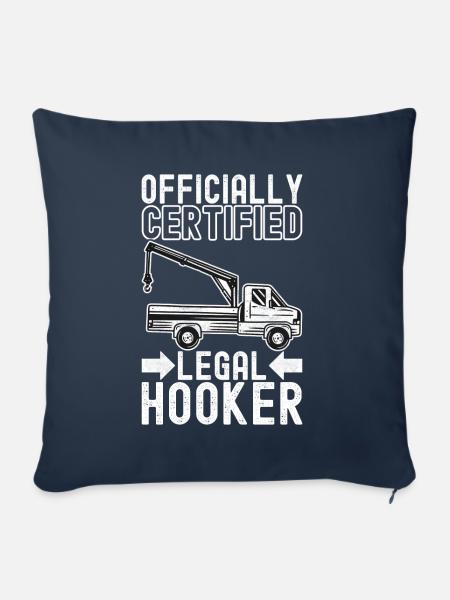 Abschleppwagen Abschleppdienst - Sofakissen mit Füllung 45 x 45 cm - Navy