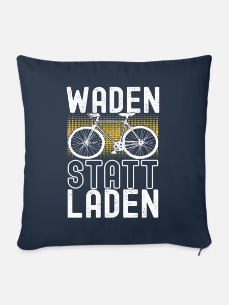 Fahrrad Fahrradfahrer - Sofakissen mit Füllung 45 x 45 cm - Navy