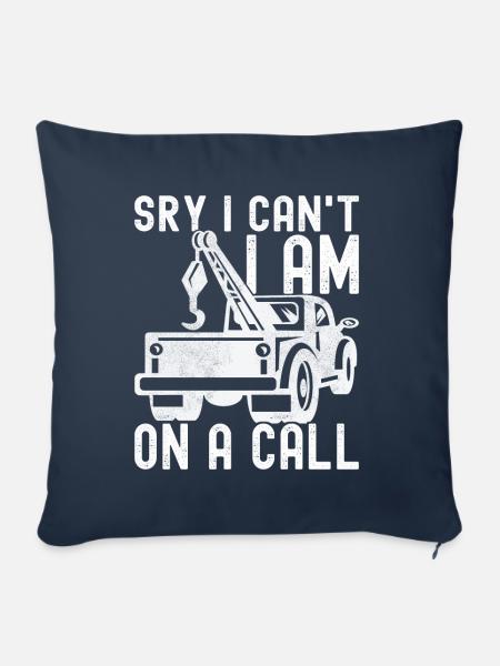 Abschleppwagen Abschleppdienst - Sofakissen mit Füllung 45 x 45 cm - Navy