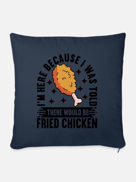 Fried Chicken Fast Food - Sofakissen mit Füllung 45 x 45 cm - Navy