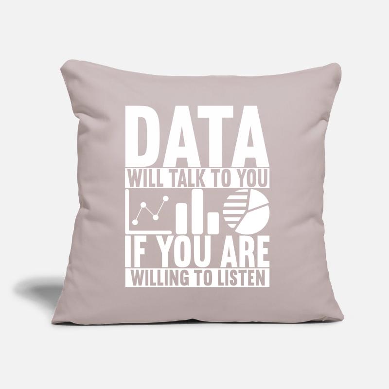 Data Scientist Data Analyst Sofa pillow with filling 45cm x 45cm