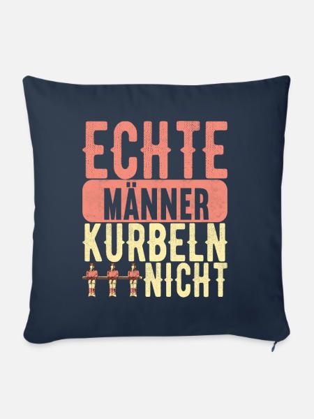 Tischfussball Tischkicker - Sofakissen mit Füllung 45 x 45 cm - Navy
