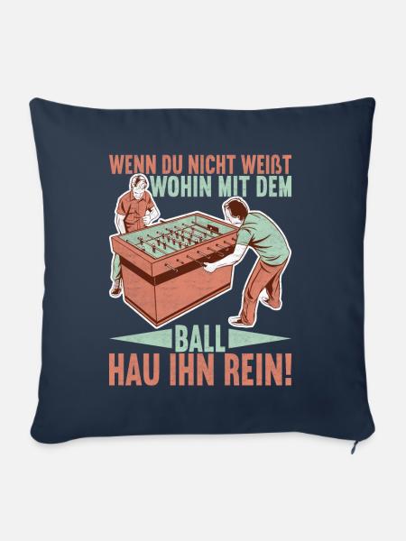 Tischfussball Tischkicker - Sofakissen mit Füllung 45 x 45 cm - Navy