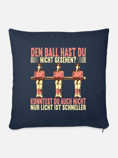 Tischfussball Tischkicker - Sofakissen mit Füllung 45 x 45 cm - Navy