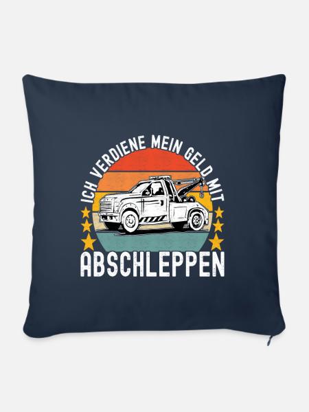Abschleppwagen Abschleppdienst - Sofakissen mit Füllung 45 x 45 cm - Navy
