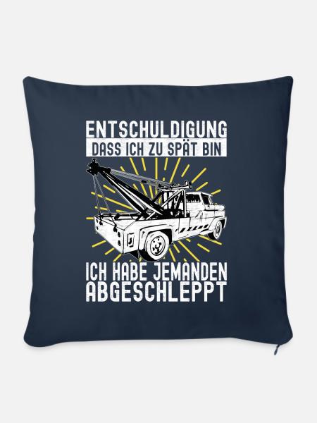 Abschleppwagen Abschleppdienst - Sofakissen mit Füllung 45 x 45 cm - Navy