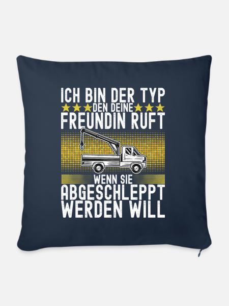 Abschleppwagen Abschleppdienst - Sofakissen mit Füllung 45 x 45 cm - Navy