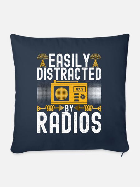 Ham Radio Ham Funker - Sofakissen mit Füllung 45 x 45 cm - Navy