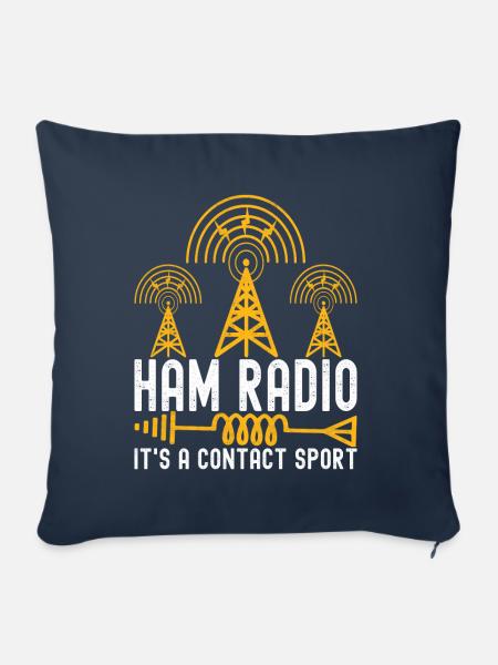 Ham Radio Ham Funker - Sofakissen mit Füllung 45 x 45 cm - Navy