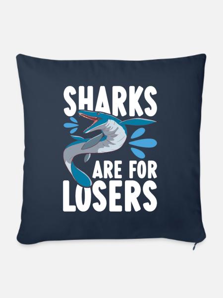 Mosasaurus Dinosaurier - Sofakissen mit Füllung 45 x 45 cm - Navy