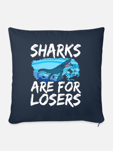 Mosasaurus Dinosaurier - Sofakissen mit Füllung 45 x 45 cm - Navy