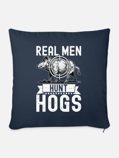 Jäger Wildschwein Jagen - Sofakissen mit Füllung 45 x 45 cm - Navy