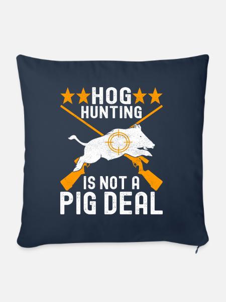 Jäger Wildschwein Jagen - Sofakissen mit Füllung 45 x 45 cm - Navy
