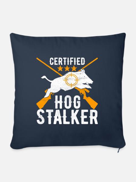 Jäger Wildschwein Jagen - Sofakissen mit Füllung 45 x 45 cm - Navy
