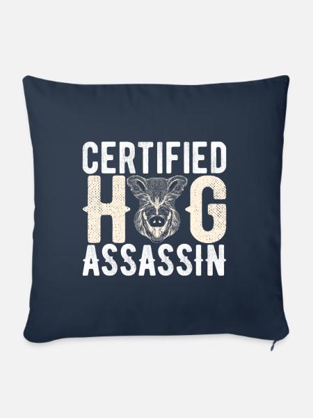 Jäger Wildschwein Jagen - Sofakissen mit Füllung 45 x 45 cm - Navy
