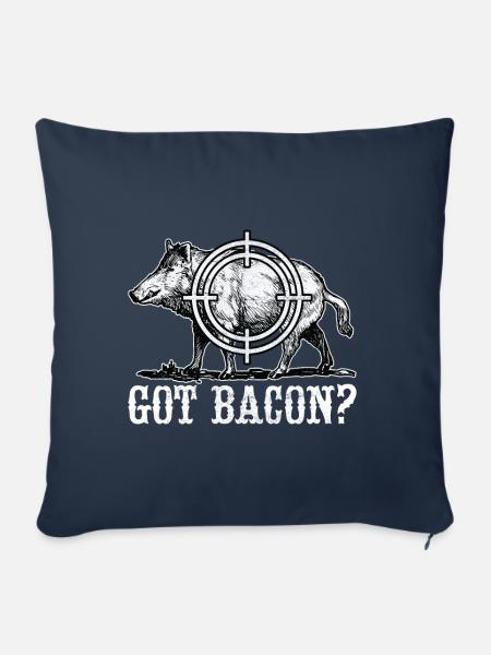 Jäger Wildschwein Jagen - Sofakissen mit Füllung 45 x 45 cm - Navy