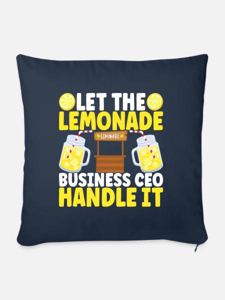 Limonade Limonadenstand - Sofakissen mit Füllung 45 x 45 cm - Navy