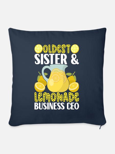 Limonade Limonadenstand - Sofakissen mit Füllung 45 x 45 cm - Navy