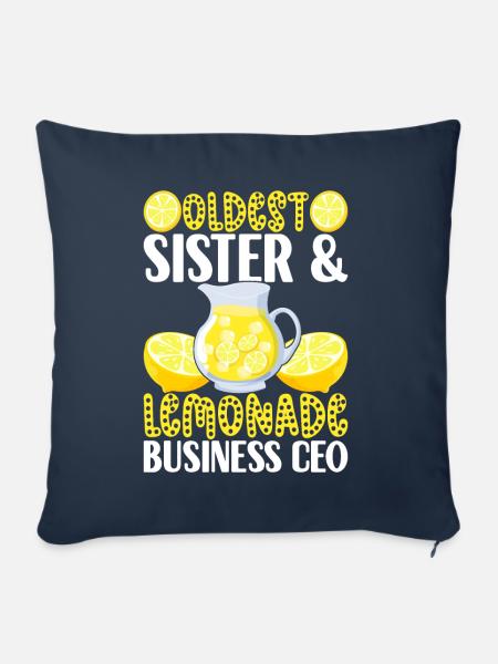 Limonade Limonadenstand - Sofakissen mit Füllung 45 x 45 cm - Navy