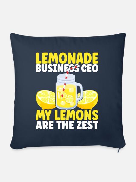 Limonade Limonadenstand - Sofakissen mit Füllung 45 x 45 cm - Navy