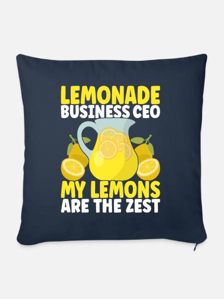 Limonade Limonadenstand - Sofakissen mit Füllung 45 x 45 cm - Navy