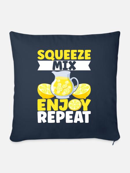 Limonade Limonadenstand - Sofakissen mit Füllung 45 x 45 cm - Navy