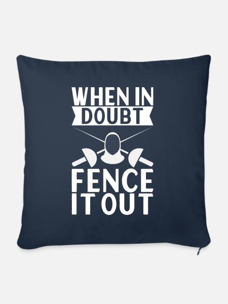 Fechten Fechtsport - Sofakissen mit Füllung 45 x 45 cm - Navy