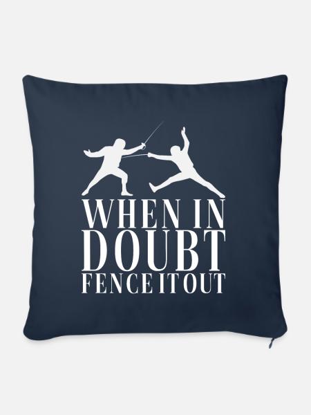 Fechten Fechtsport - Sofakissen mit Füllung 45 x 45 cm - Navy