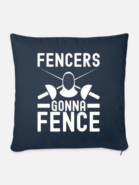 Fechten Fechtsport - Sofakissen mit Füllung 45 x 45 cm - Navy
