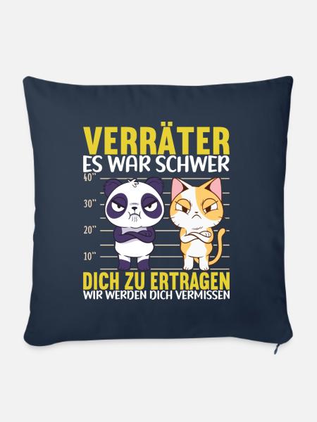 Abschiedsgeschenk Kollege Jobwechsel - Sofakissen mit Füllung 45 x 45 cm - Navy