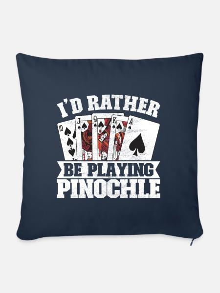 Binokel Pinochle - Sofakissen mit Füllung 45 x 45 cm - Navy