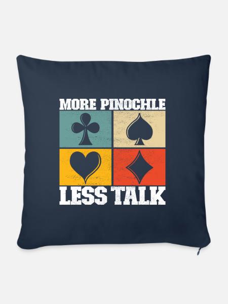 Binokel Pinochle - Sofakissen mit Füllung 45 x 45 cm - Navy