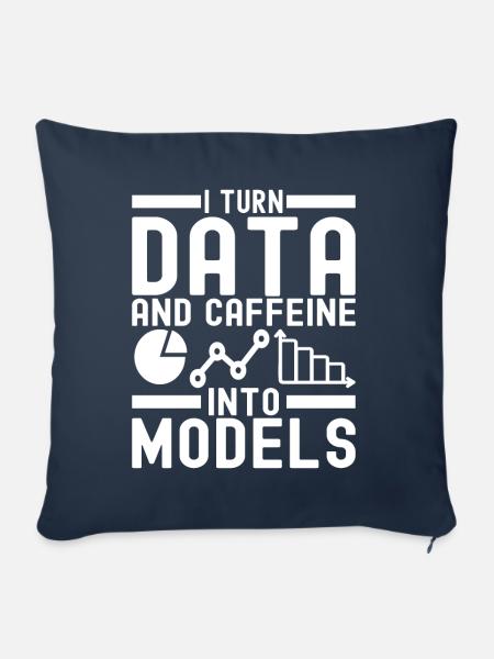 Data Science Datenanalyst - Sofakissen mit Füllung 45 x 45 cm - Navy