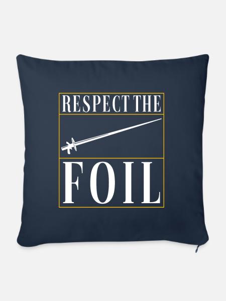Fechten Fechtsport - Sofakissen mit Füllung 45 x 45 cm - Navy