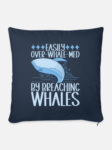 Wale Walfisch - Sofakissen mit Füllung 45 x 45 cm - Navy