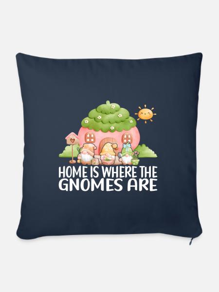 Gartenzwerge Gartenarbeit - Sofakissen mit Füllung 45 x 45 cm - Navy