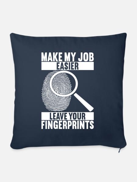 Forensik Forensiker - Sofakissen mit Füllung 45 x 45 cm - Navy