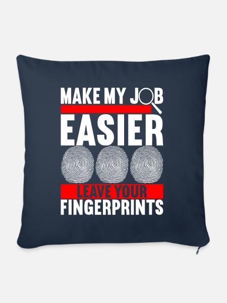 Forensik Forensiker - Sofakissen mit Füllung 45 x 45 cm - Navy