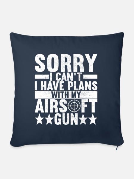 Airsoft Waffe Airsoft Hobby - Sofakissen mit Füllung 45 x 45 cm - Navy