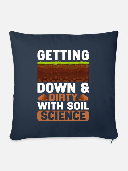 Bodenwissenschaftler Soil Science - Sofakissen mit Füllung 45 x 45 cm - Navy