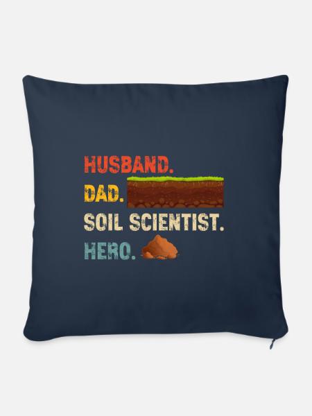 Bodenwissenschaftler Soil Science - Sofakissen mit Füllung 45 x 45 cm - Navy