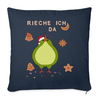 Avent en pain d’épices - Coussin et housse de 45 x 45 cm - bleu marine - Devant